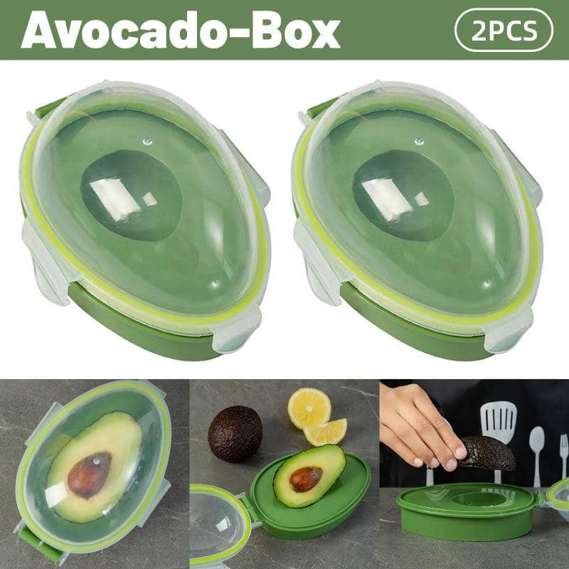 Avocado Storage Box with Clear Lid, Pack of 2