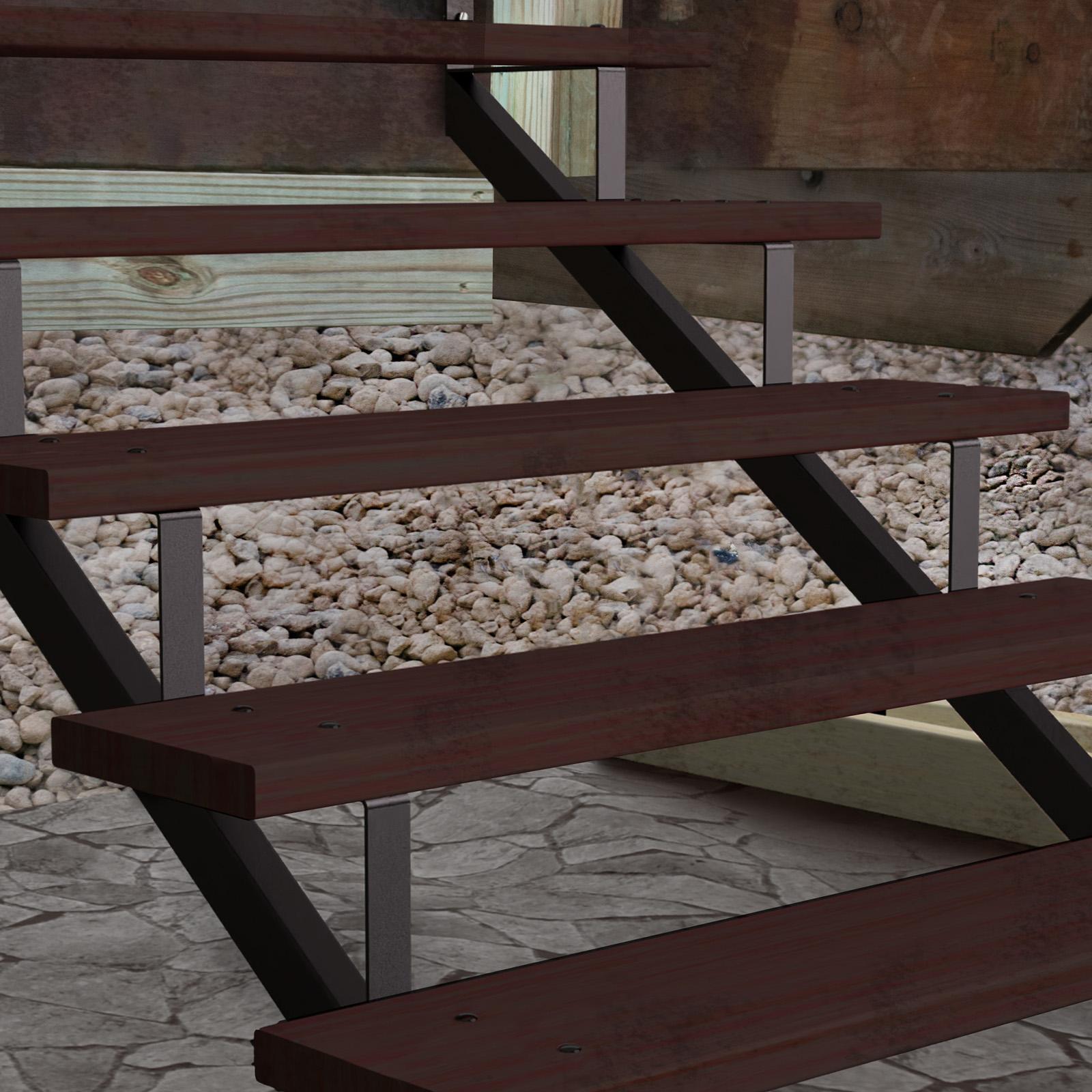 Peak Products 1-Tread Steel Stair Stringer - Black