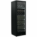 Vintec 198 Bottle Multi-Zone Wine Storage Cabinet - Black, UV-Protected Glass Door - VWM198SBA-R