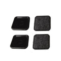 Surface Gard Brown Square Carpet Base Castor Cups 4 Pack - 48mm - SuperSaverAU - view 1