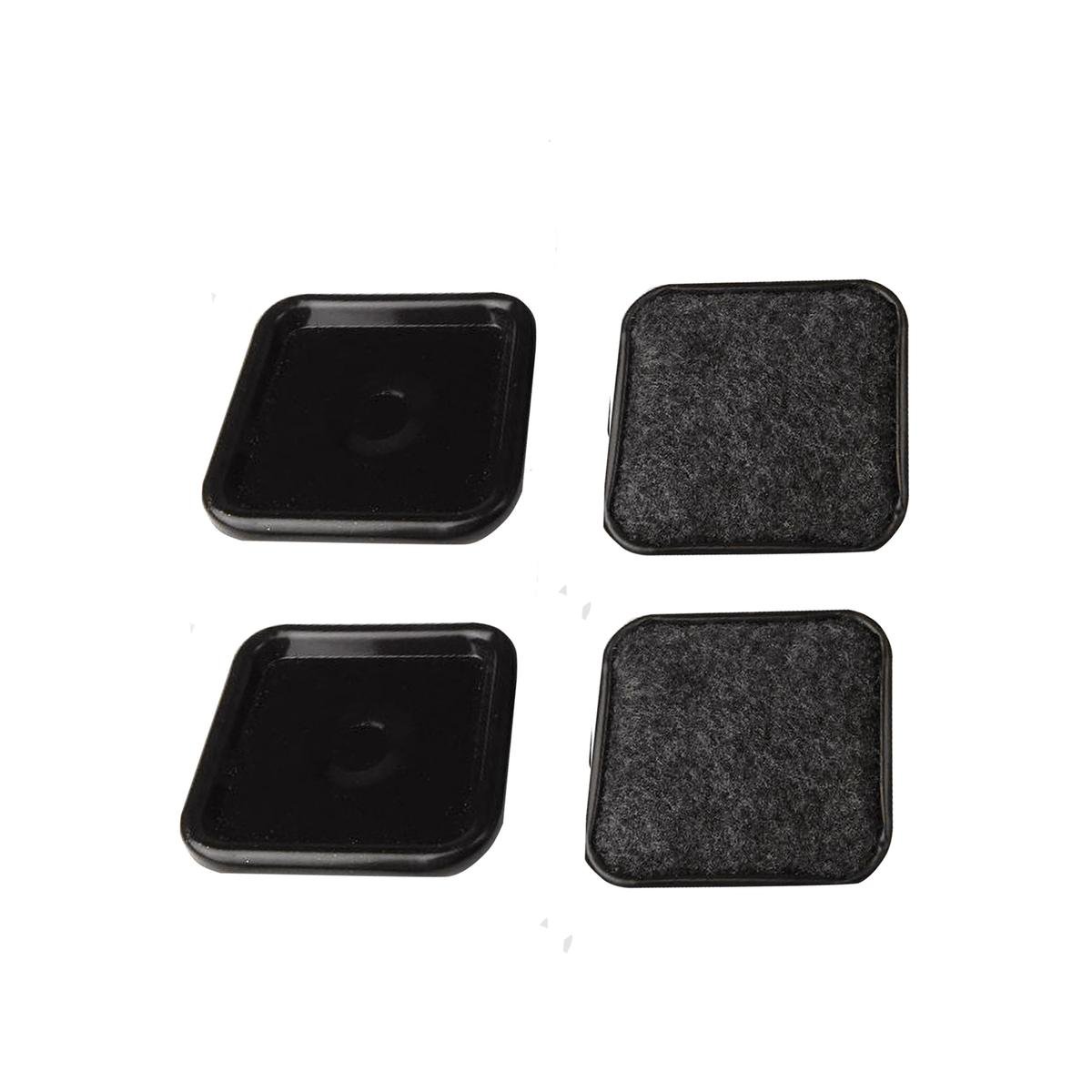 Surface Gard Brown Square Carpet Base Castor Cups 4 Pack - 48mm