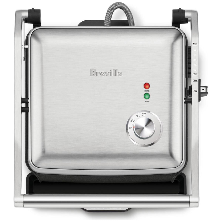 Breville AdjustaGrill & Sear Grill and Sandwich Maker - Flat & Ribbed Cooking, 2200W - LGR350BSS