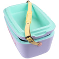 Polarbox Rainbow 12L Cooler - Lilac with Yellow Strap, Rose Logo and Rivet - PLBR12LR