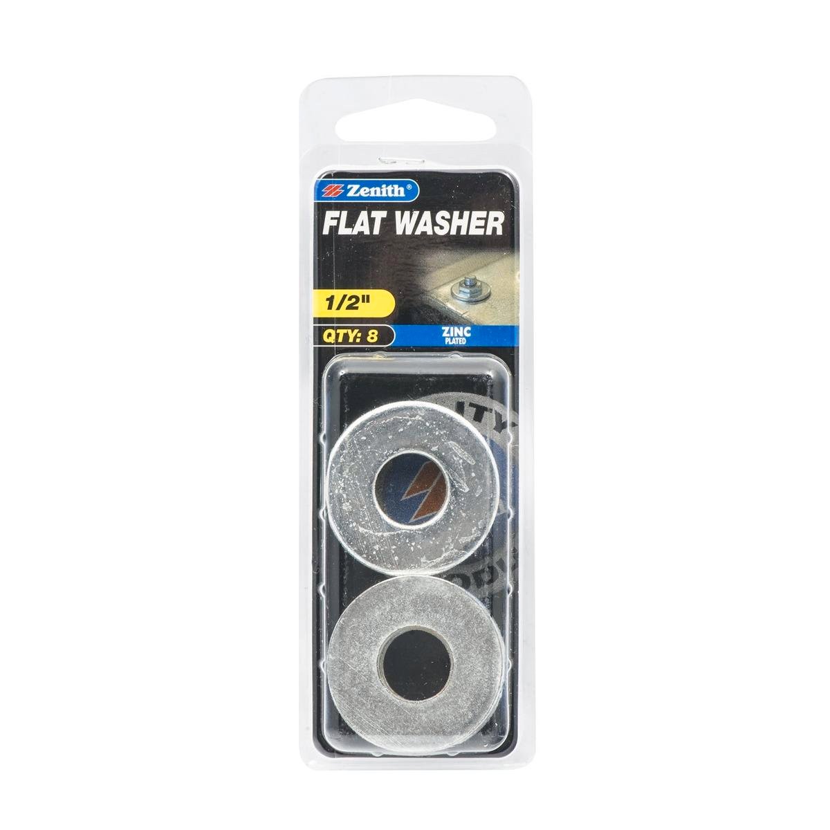Zenith Flat Washer - 1/2 x 1 1/4 - 8 Pack - Zinc Plated - Internal Use - SuperSaverAU - view 1