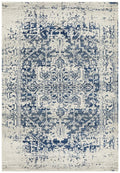 Rug Culture Evoke Large Power Loomed Rug 290x200cm - White Navy Polypropylene - Jute Weft - EVO253WNAV290X200