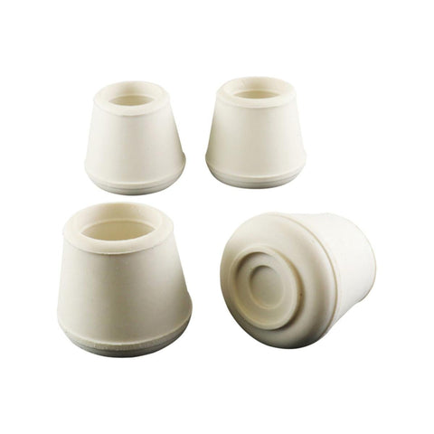 Surface Gard 19mm White Round Rubber Chair Tips 4 Pack - Floor Protectors - SuperSaverAU - view 1