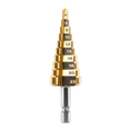 Ryobi 3 Piece Step Drill Bit Set - 5 Step (4mm-12mm) & 10 Step (3mm-22mm) - Titanium Nitride Coating - Precision Drilling - SuperSaverAU - view 4