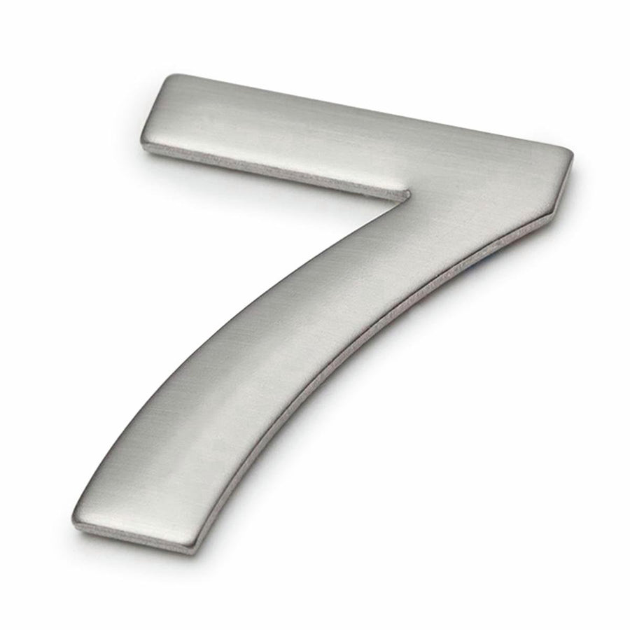 Sandleford 50mm Mode Stainless Steel House Number 7 - Silver - Self Adhesive - SuperSaverAU - view 1