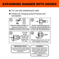 Everhang Expanding Stud Wall Picture Hook 10kg Zinc Plated - 2 Pack