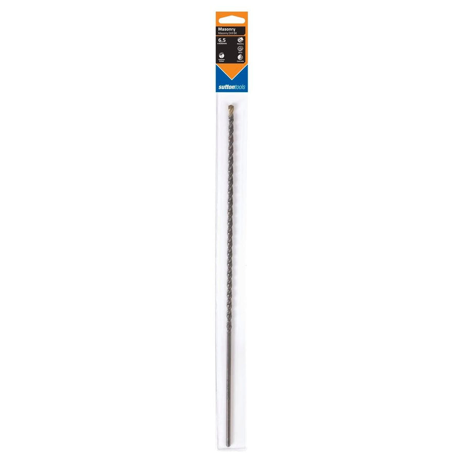 Sutton Tools Masonry Drill Bit - 6.5 x 400mm - Carbide Tip - Aggressive Drilling - SuperSaverAU - view 1