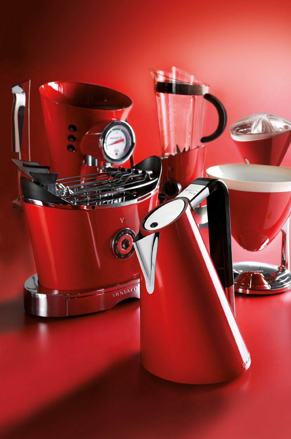 Bugatti E-Vela Evolution 600W blender - red, 4 speeds, ice and pulse - 12-EVELAC3