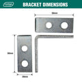 Carinya Heavy-Duty Zinc Plated Angle Bracket 50mm x 50mm - 1 Pack - SuperSaverAU - view 5