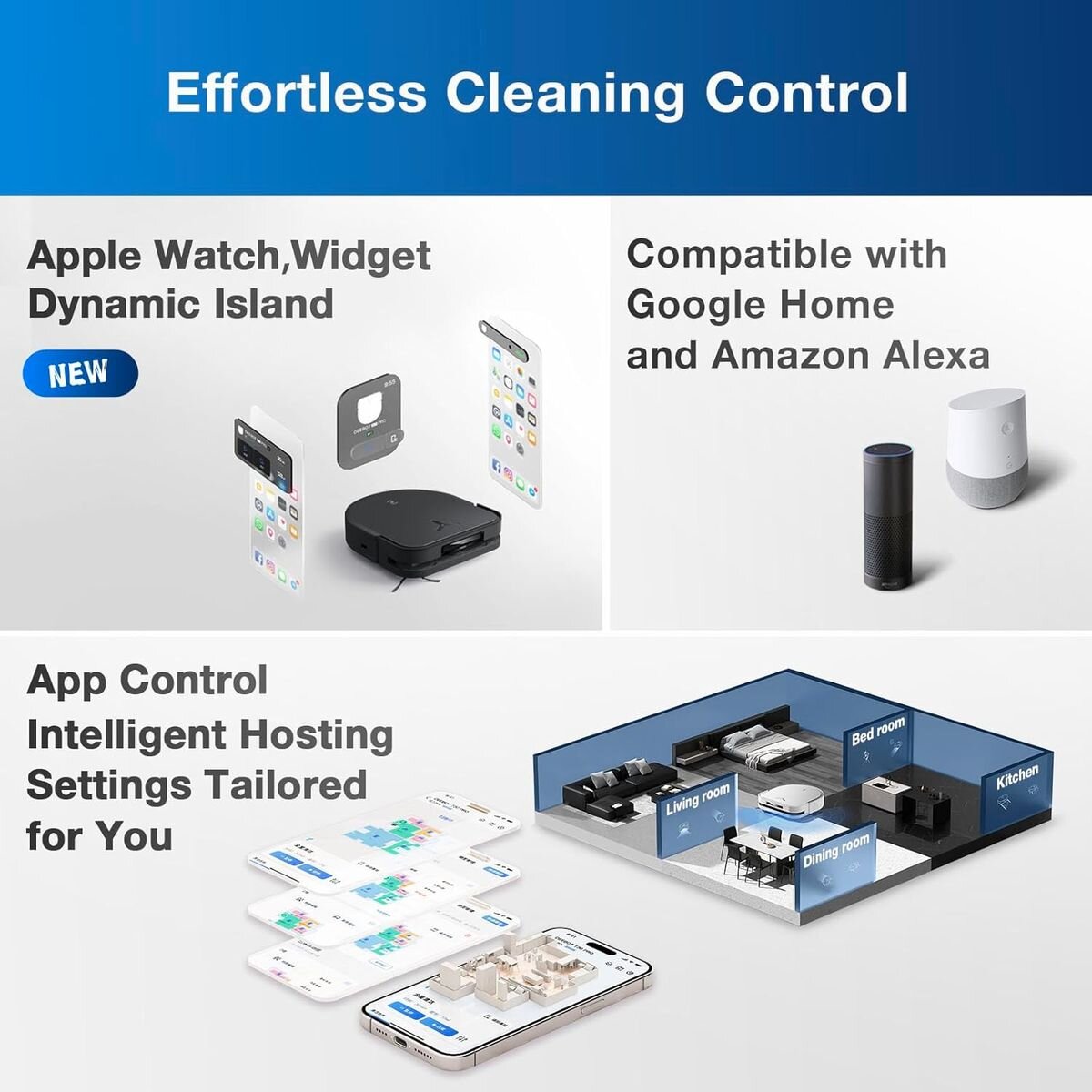 Ecovacs Deebot X5 Pro Omni robot vacuum and mop - 12,800Pa suction - hot water mop washing - DDX39-BLK