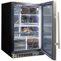 Schmick 105L Under Bench Bar Fridge - Stainless Steel, Lockable Reversible Door, Quiet 43dB - SK116SD