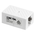 DETA RJ45 8P8C Ethernet Inline Coupler Joiner - White, Cable to Cable Connector