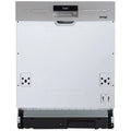 Omega 60cm Semi Integrated Dishwasher - 15 Place Settings - 7 Programs - Stainless Steel - ODWIS6015X