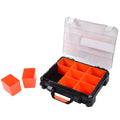 Tactix 9 Compartment Trade Quality Organiser Black & Orange Removable Tubs