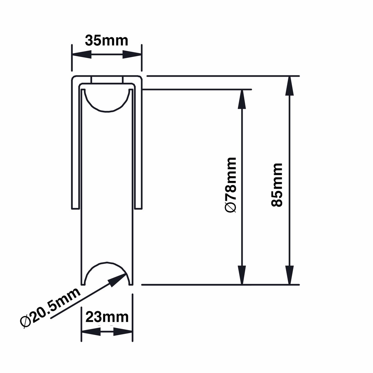 Richmond Bottom Mount Gate Track Wheel - 78mm - Zinc Plated Steel - 250kg Capacity - SuperSaverAU - view 2
