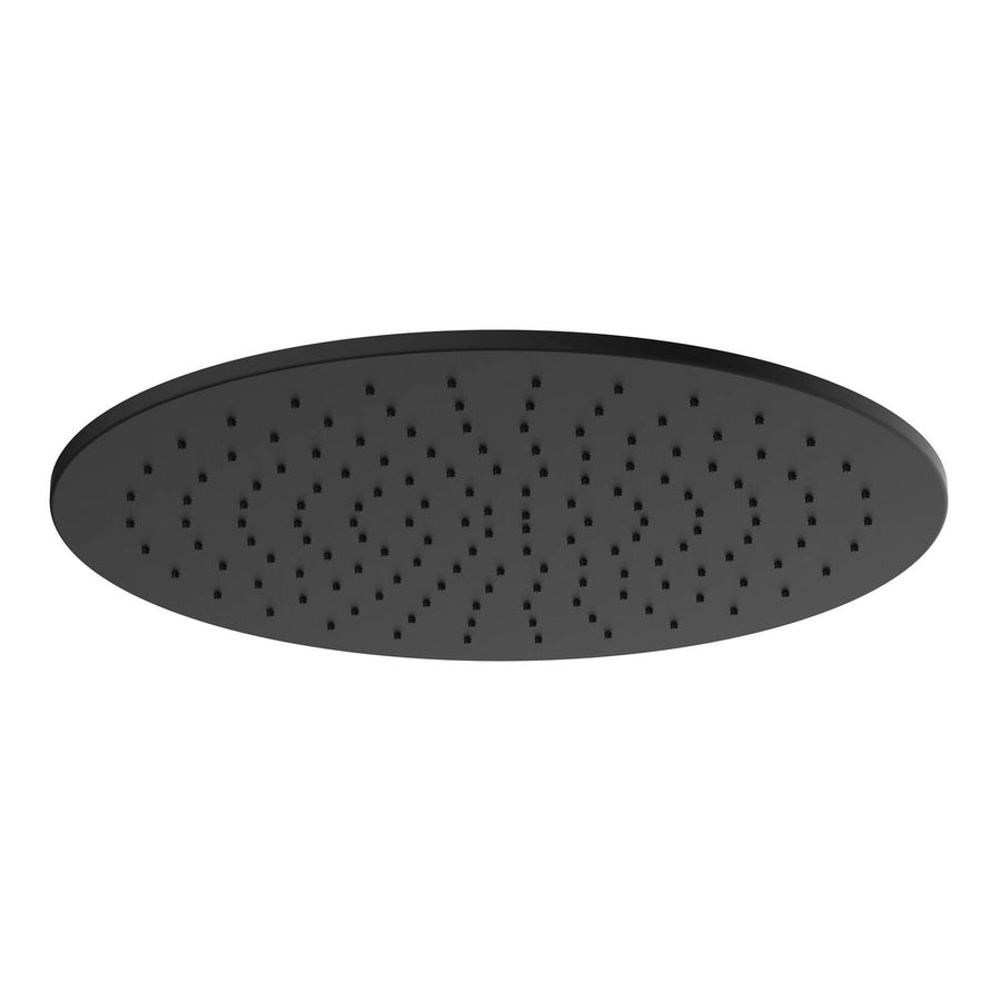 Mondella Resonance 400mm Matte Black Round Rain Shower Head, 304 Stainless Steel, 9L/min WELS 3 Star
