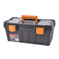 Craftright 435mm Polypropylene Tool Box, Lift-Out Tray, Lockable, Black and Orange