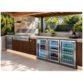 Airflo 330L 3 door beverage centre - stainless steel, lockable doors, electronic control - AFF333