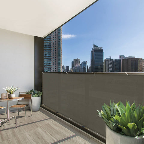Pillar Products 0.9 x 6m Woodland Grey 85 HDPE Balcony Screen UV Cover