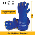 Bossweld 16 Blue Welding Gloves - Heavy Duty Gauntlet - 40cm Length - SuperSaverAU - view 4