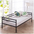 Zinus Metal Daybed Frame - Black Steel Finish, 2-in-1 Seat and Single Bed - AU-MRDB-39
