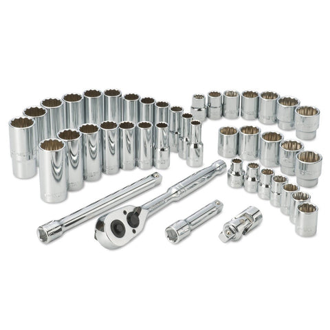 Stanley 42 Piece 3/8" Drive Metric & Imperial Socket Set - Chrome Vanadium Steel - SuperSaverAU - view 1