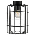 Brilliant Canal Matt Black Cage Batten Fix Light B22