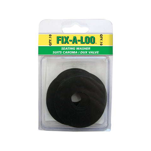 FIX-A-LOO Seating Washer 10 Pack Rubber 62mm OD Suits Caroma and Dux Cisterns