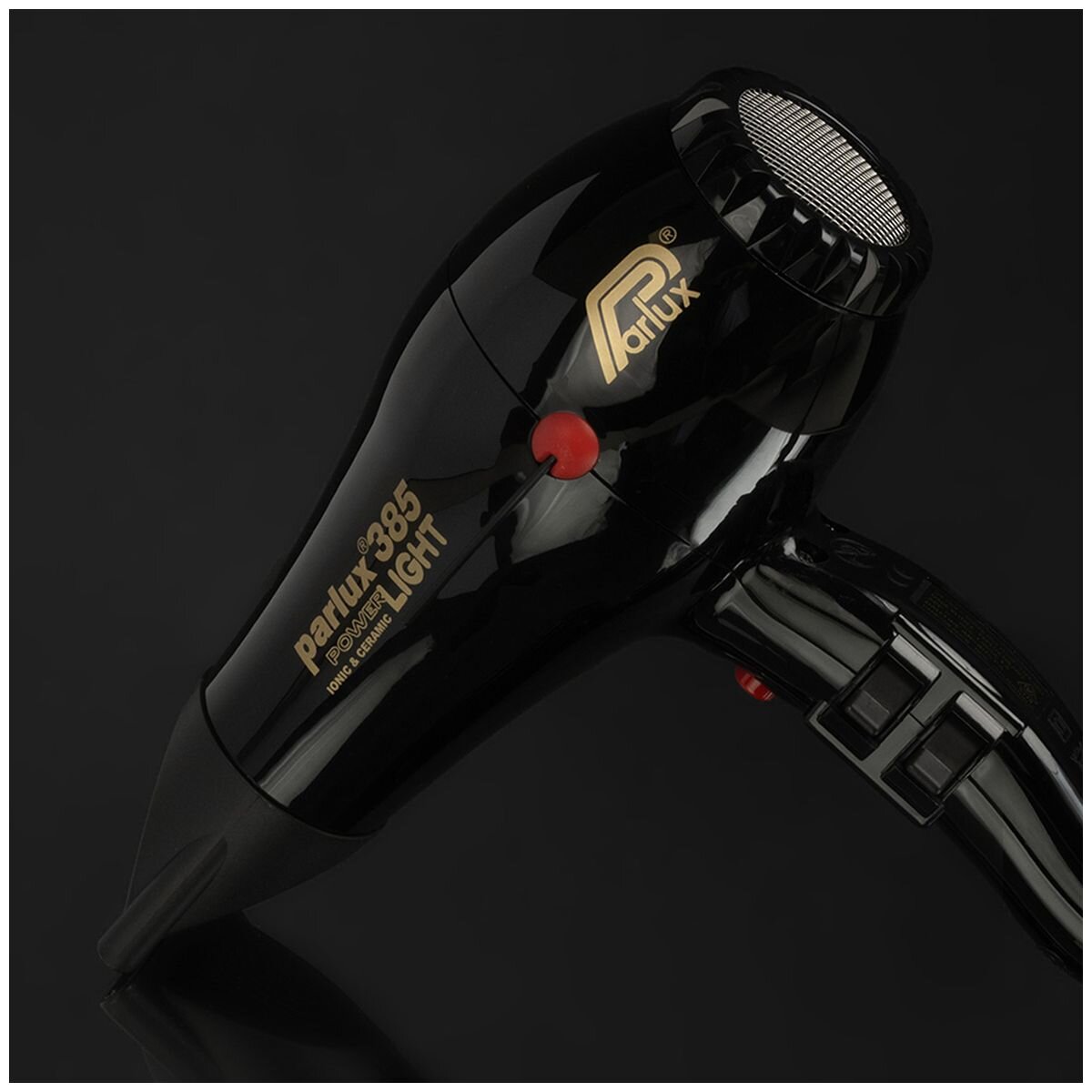 Parlux 385 Powerlight Ceramic and Ionic Hair Dryer 2150W - Black - Made in Italy - 150075
