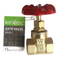 Kinetic Brass Universal Thread Gate Valve - 15mm - Durable Water Control - SuperSaverAU - view 2