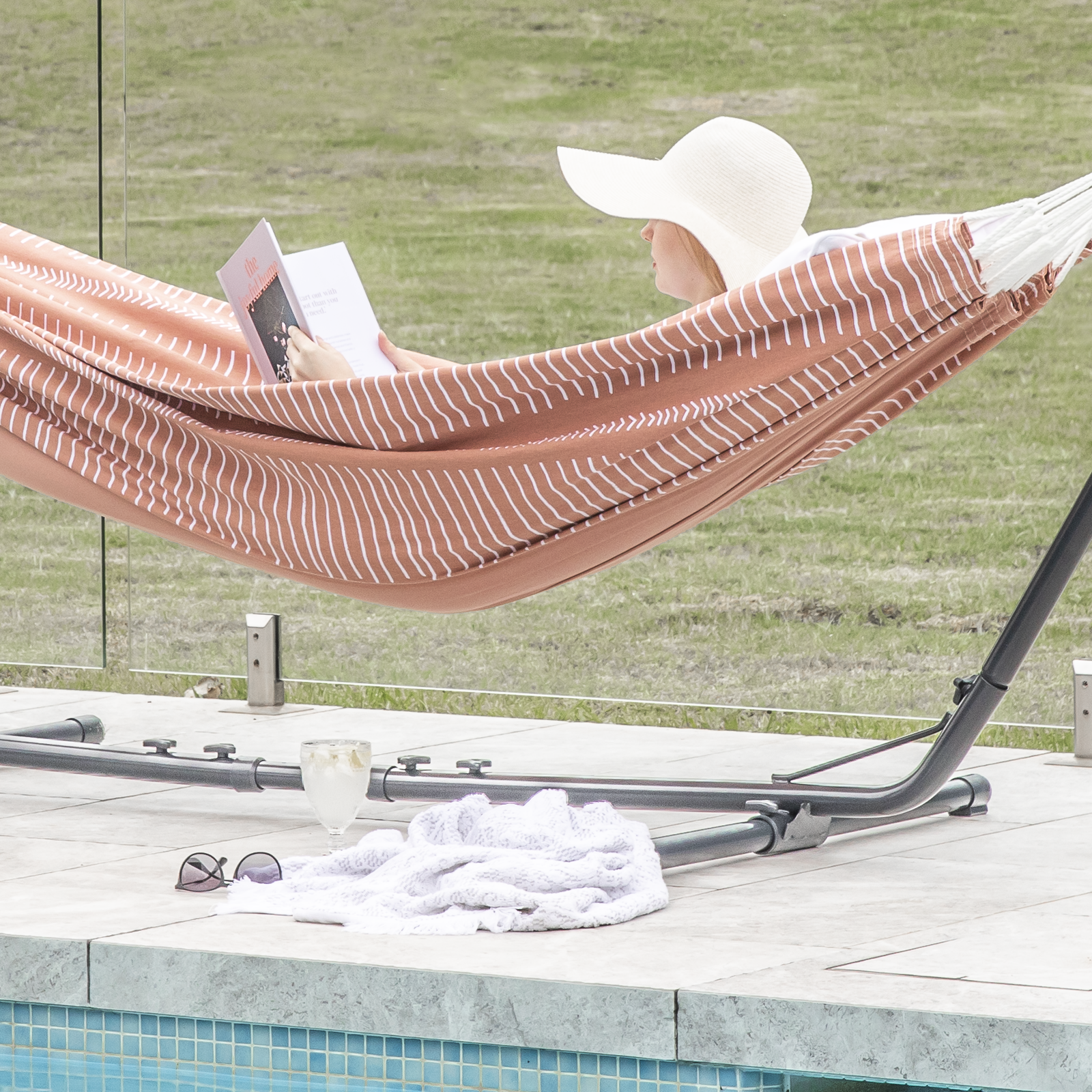 Two Trees Single Cotton Hammock 120 x 220cm UV Protected 140kg