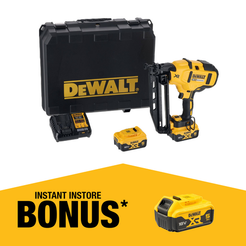 Dewalt 18V XR Li-Ion Finishing Nailer 5.0Ah Kit - 16 Gauge - Compact - SuperSaverAU - view 1