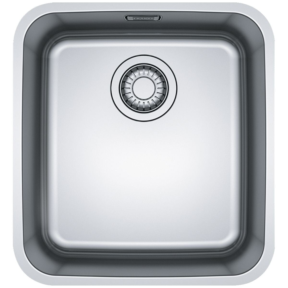 Franke Bell single bowl sink - 18/10 stainless steel, 27L bowl, hidden overflow - BCX210-38