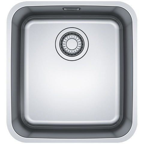 Franke Bell single bowl sink - 18/10 stainless steel, 27L bowl, hidden overflow - BCX210-38