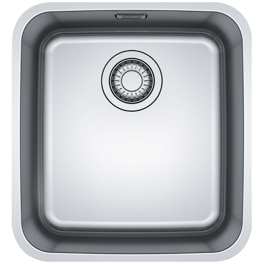 Franke Bell single bowl sink - 18/10 stainless steel, 27L bowl, hidden overflow - BCX210-38