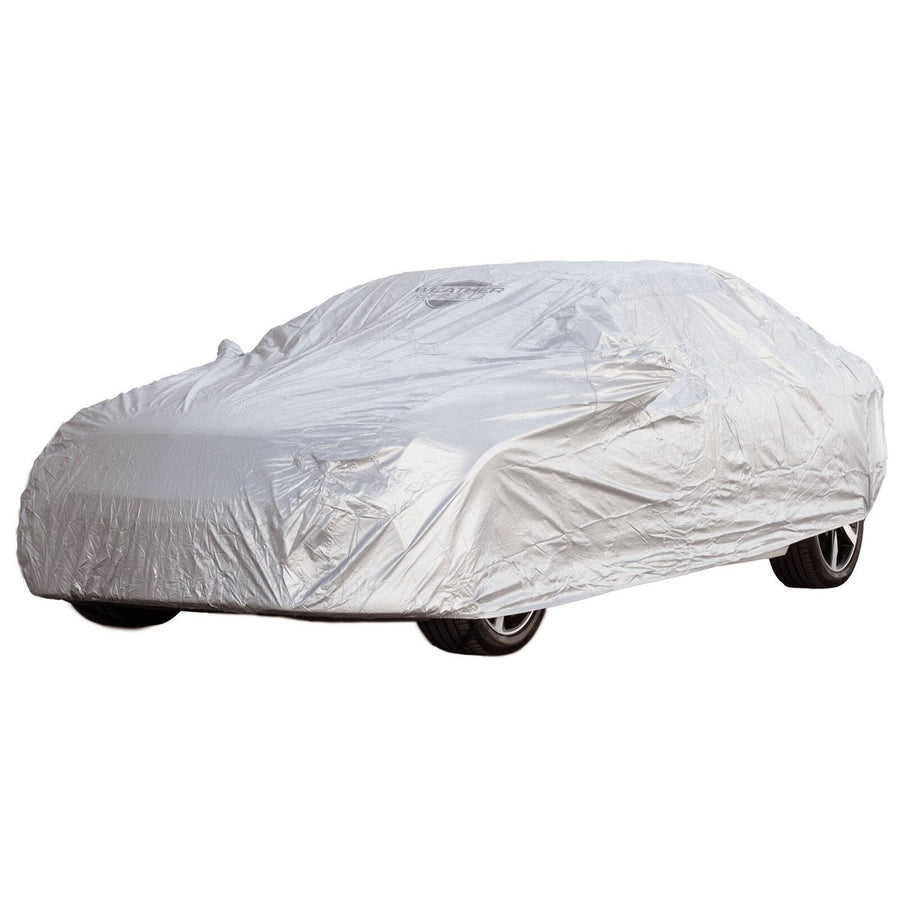 Weathershield Outdoor Sedan Car Cover - 1500mm x 4900mm - Silver - Weather-Resistant - SuperSaverAU - view 1