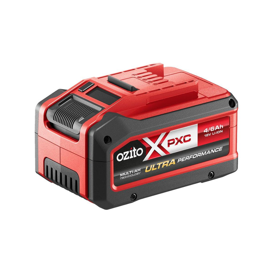 Ozito PXC 6.0Ah Max Battery - 6.0Ah - Black Red - High Capacity, Digital Display - SuperSaverAU - view 1