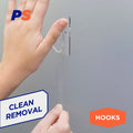Permastik Small Kitchen Hooks - 9 Pack - Clear - Removable Adhesive - SuperSaverAU - view 4