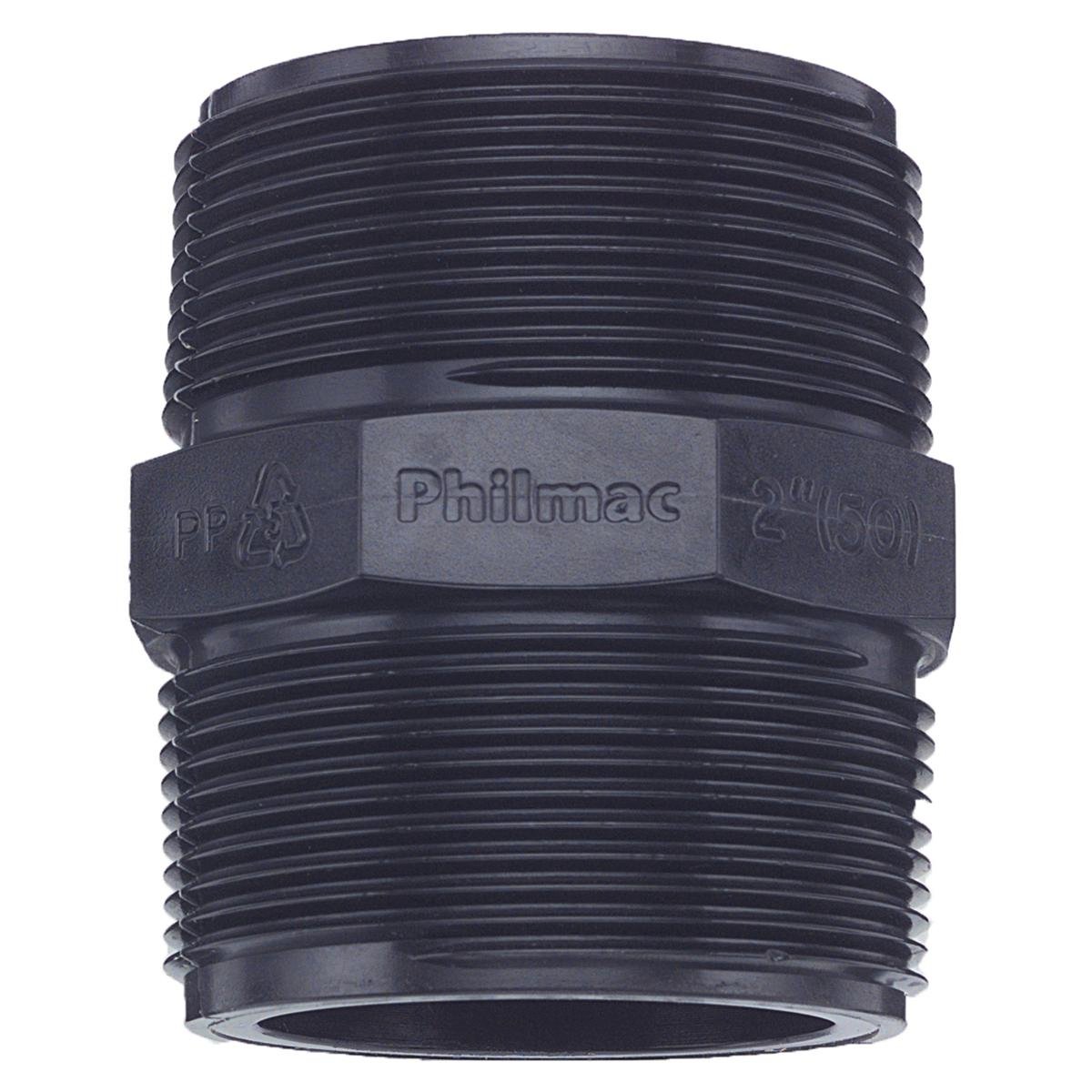 Philmac BSP Thread Pipe Nipple 1/2 Inch Polypropylene Durable - SuperSaverAU - view 1