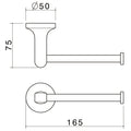Caroma Sahara Toilet Roll Holder, Solid Brass Chrome Wall Mount
