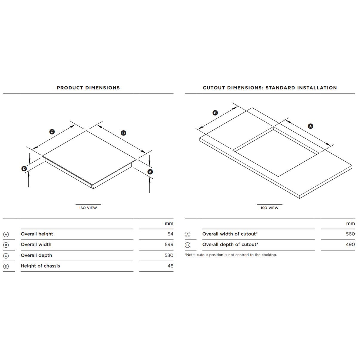 Fisher & Paykel Series 7 60cm induction cooktop - 4 zones, SmartZone, PowerBoost, Gentle Heat - CI604DTB4