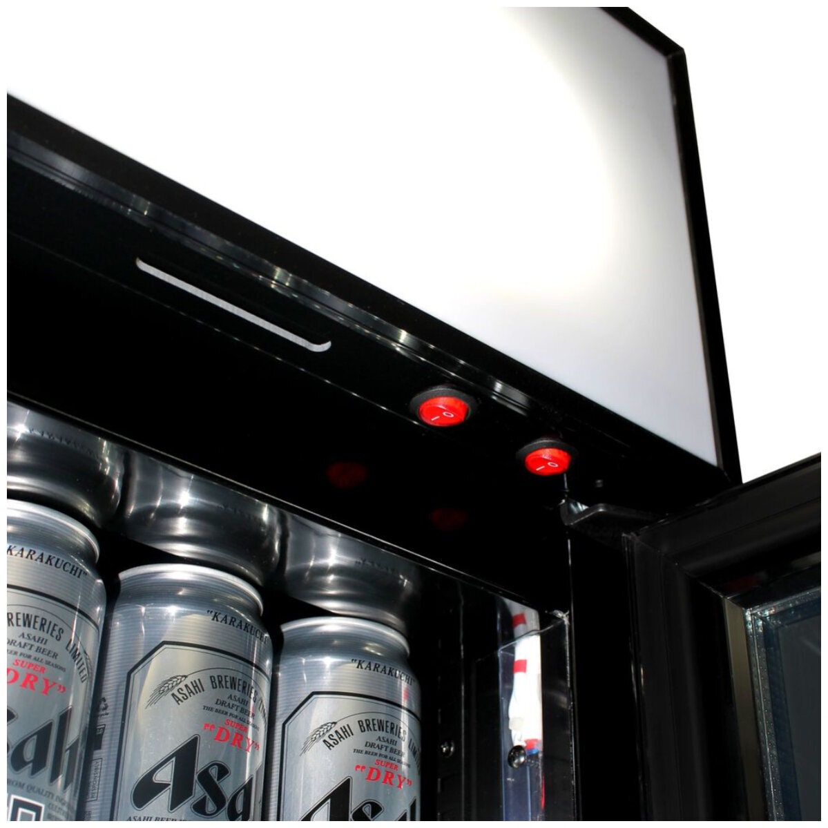 Schmick 160L skinny upright bar fridge - Victoria Bitter branded, 9 star energy rating - SS-P160-VB-V2
