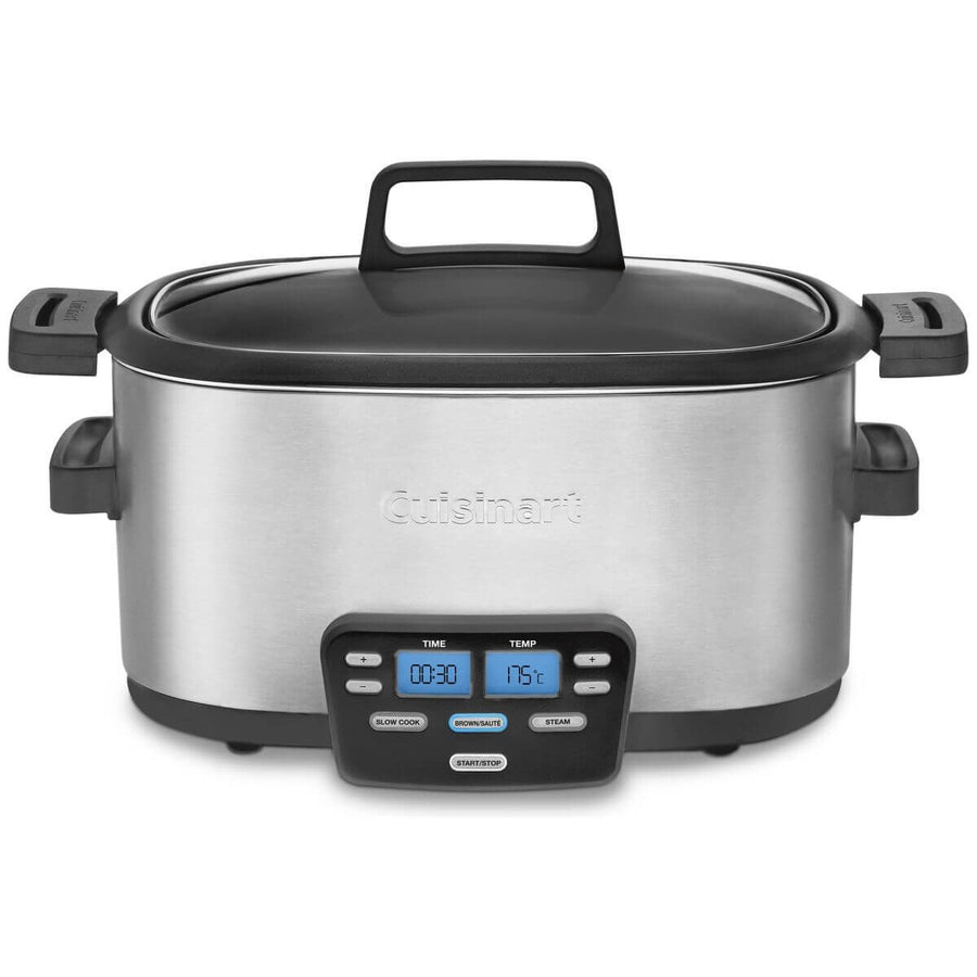 Cuisinart Cook Central 3-in-1 Multicooker - Stainless Steel, Programmable, Glass Viewing Lid - MSC-600XA
