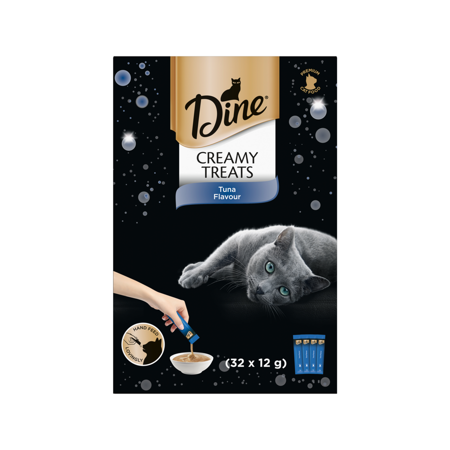 Dine Creamy Treats Tuna Flavour Cat Treats 12g 32 Sachets