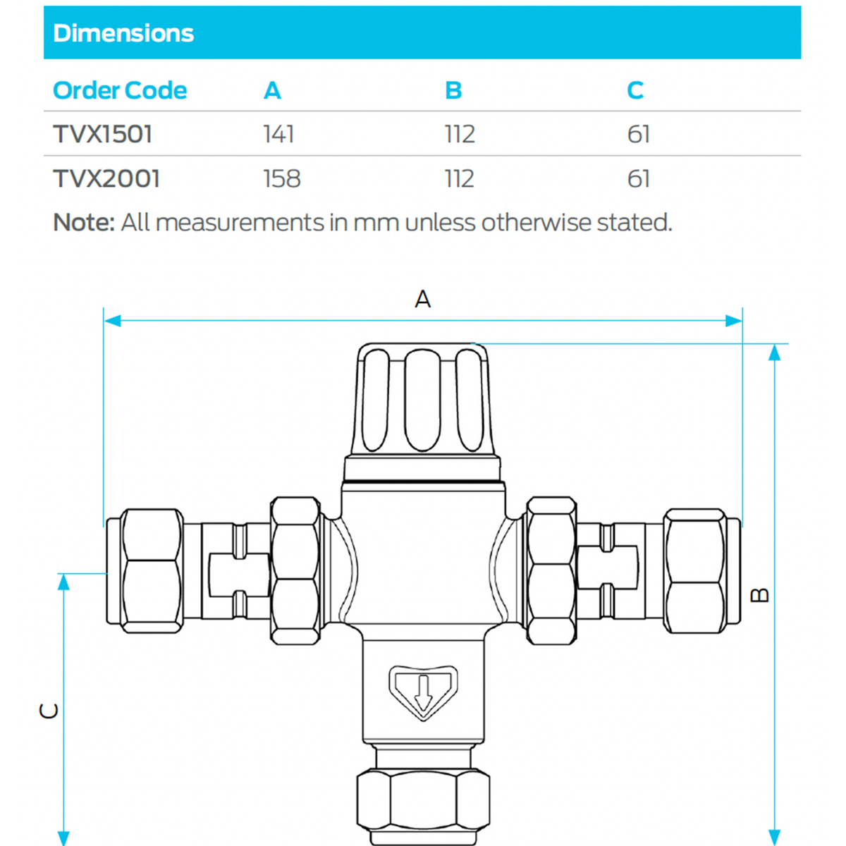 Rmc 15mm Heatguard Tempering Valve - Reliable Water Temperature Control - SuperSaverAU - view 2
