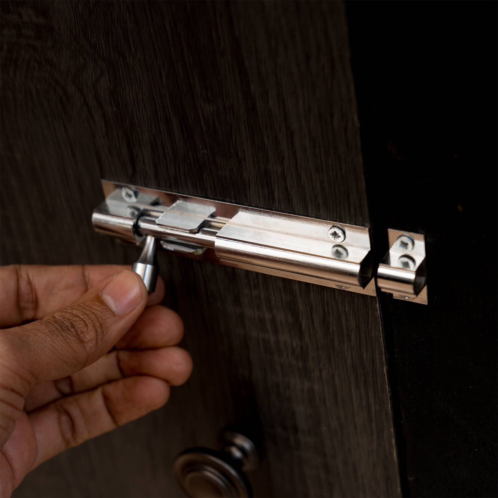 Taskmaster 100mm Chrome Plated Solid Brass Barrel Bolt for Gates and Doors