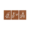 Tuscan Path 3 Piece Rust Gumtree Wall Art - 1500 x 650 mm - Rust - Outdoor Decor - SuperSaverAU - view 1